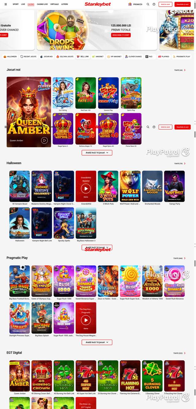 Capture of the front page of Stanleybet (stanleybet.ro) on 26 October 2026