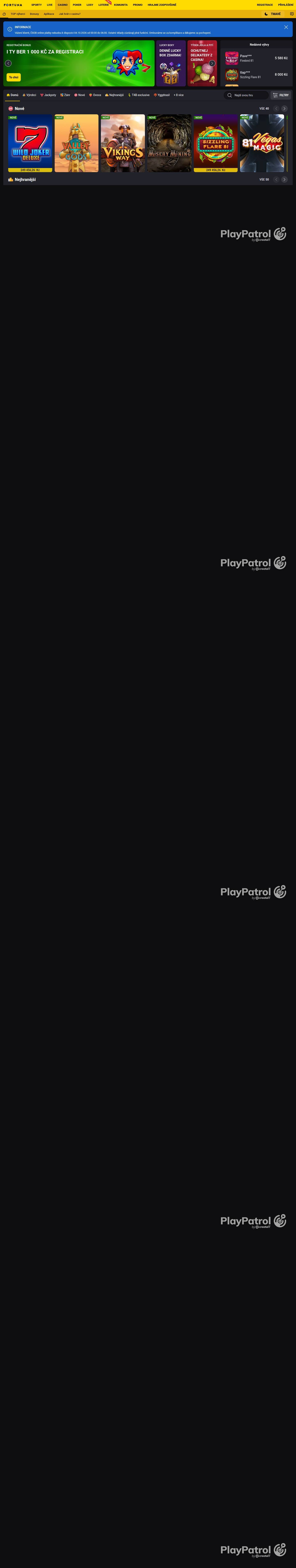 Full capture of Fortuna recorded during the scan