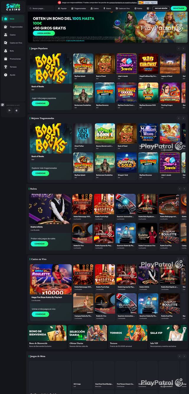 Capture of Swift Casino recorded during the scan