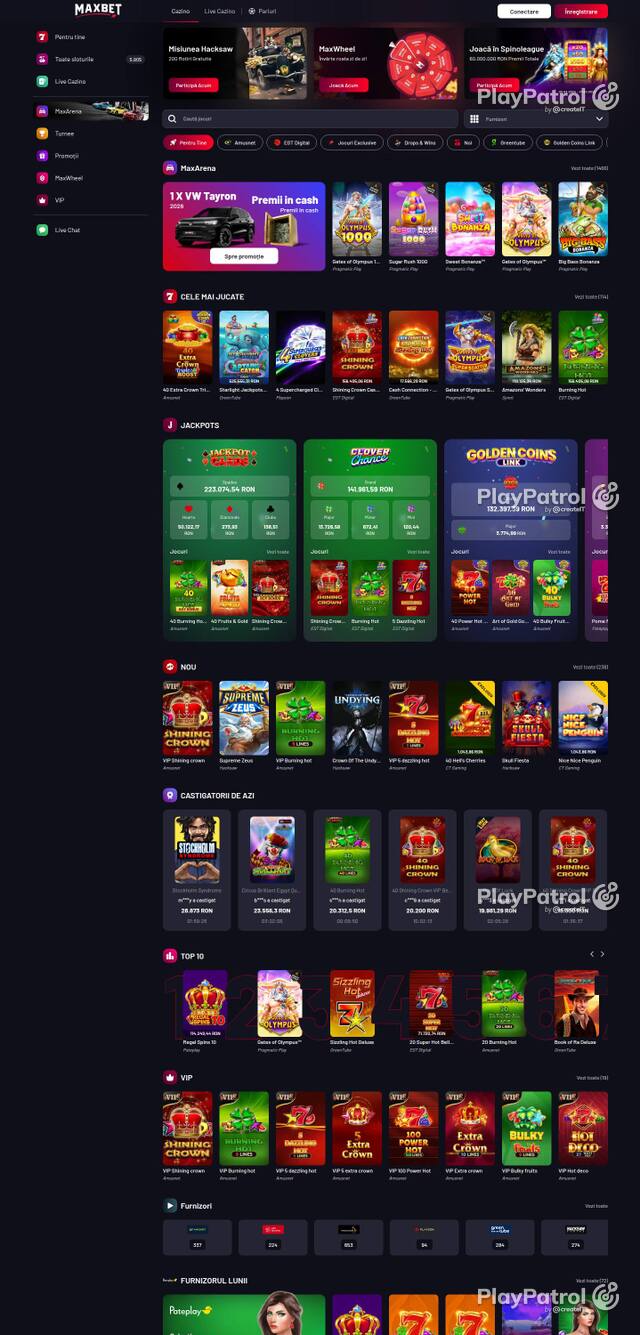Homepage capture of Maxbet recorded during the scan