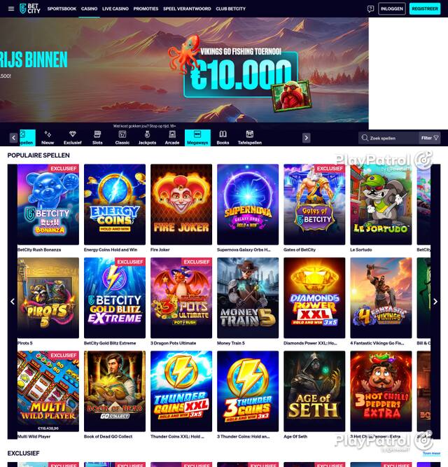 Capture of the front page of BetCity (betcity.nl) on 4 October 2026