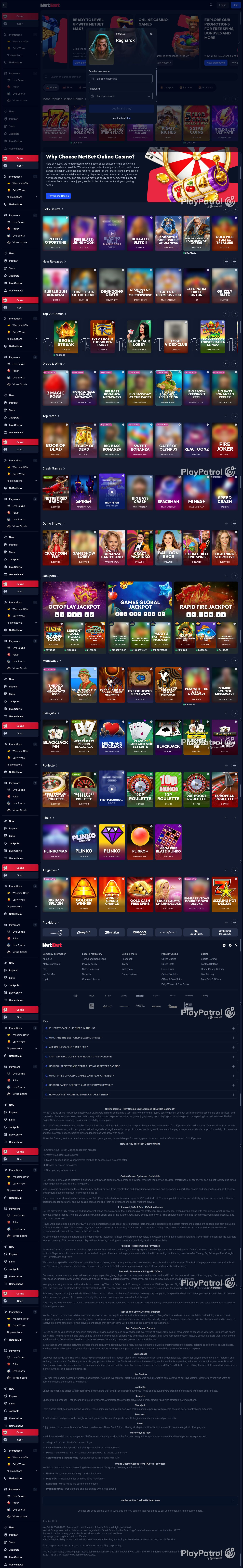 Full capture of NetBet Casino recorded during the scan