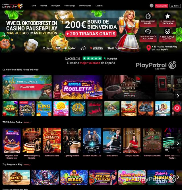 Capture of Casino Pause and Play recorded during the scan