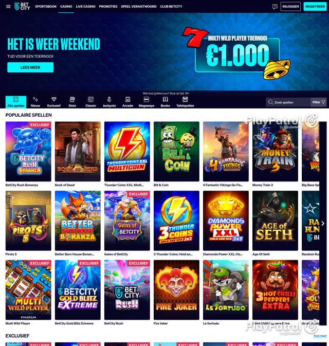 Capture of BetCity recorded during the scan
