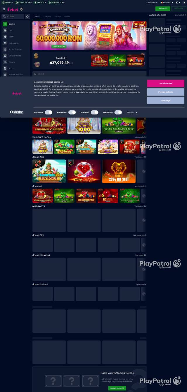 Homepage capture of VictoryBet recorded during the scan