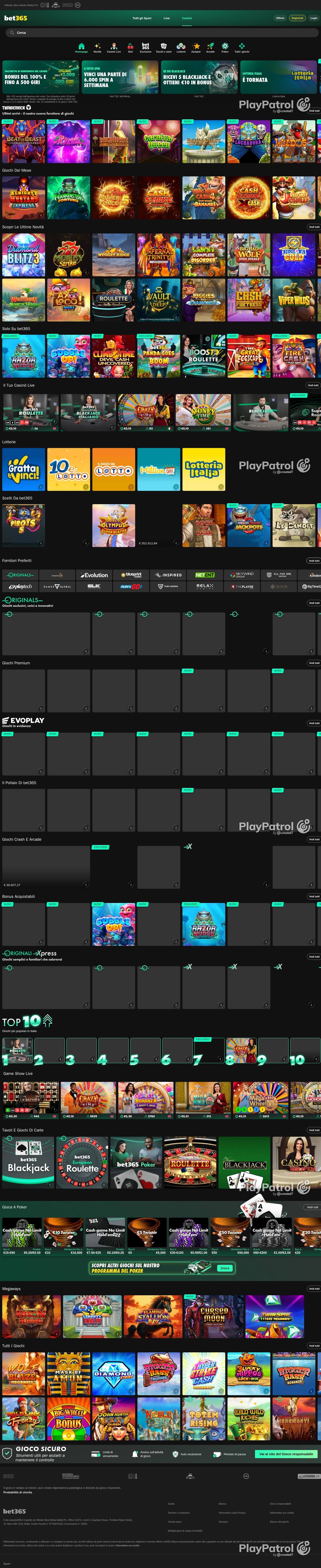 Full capture of bet365 recorded during the scan of 23 September 2026