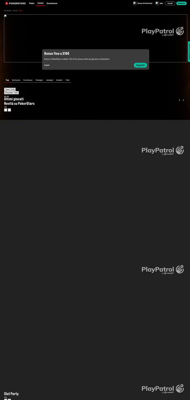 Capture of PokerStars recorded during the scan