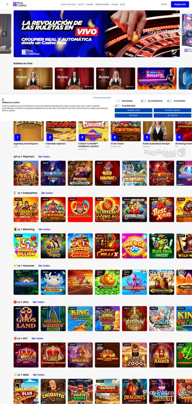 Capture of OnePlay Casino recorded during the scan