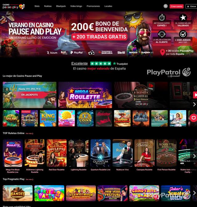 Capture of Casino Pause and Play recorded during the scan