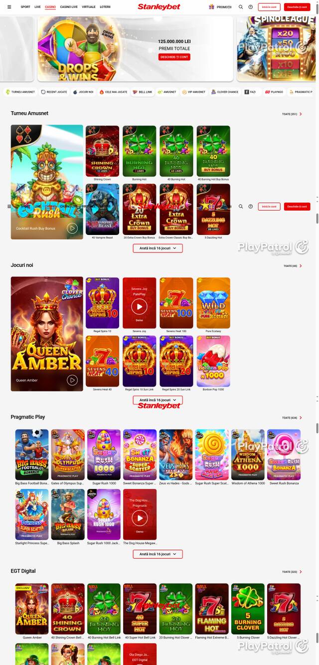Capture of the front page of Stanleybet (stanleybet.ro) on 13 October 2026