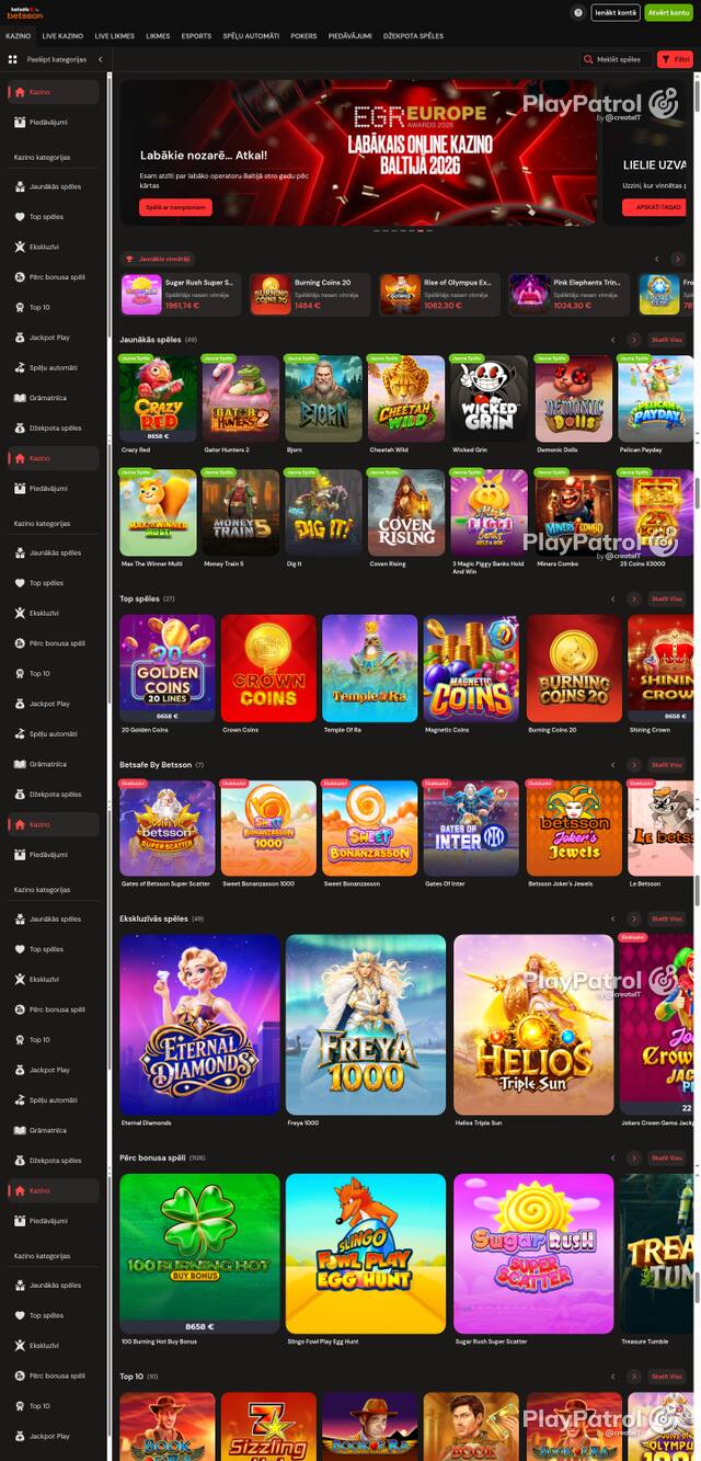Front page of betsafe.com as captured on 29 October 2026
