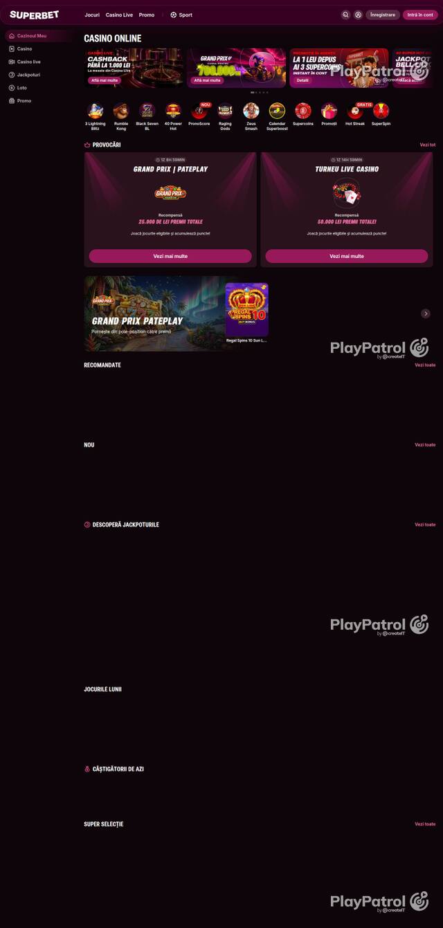 Capture of Superbet recorded during the scan