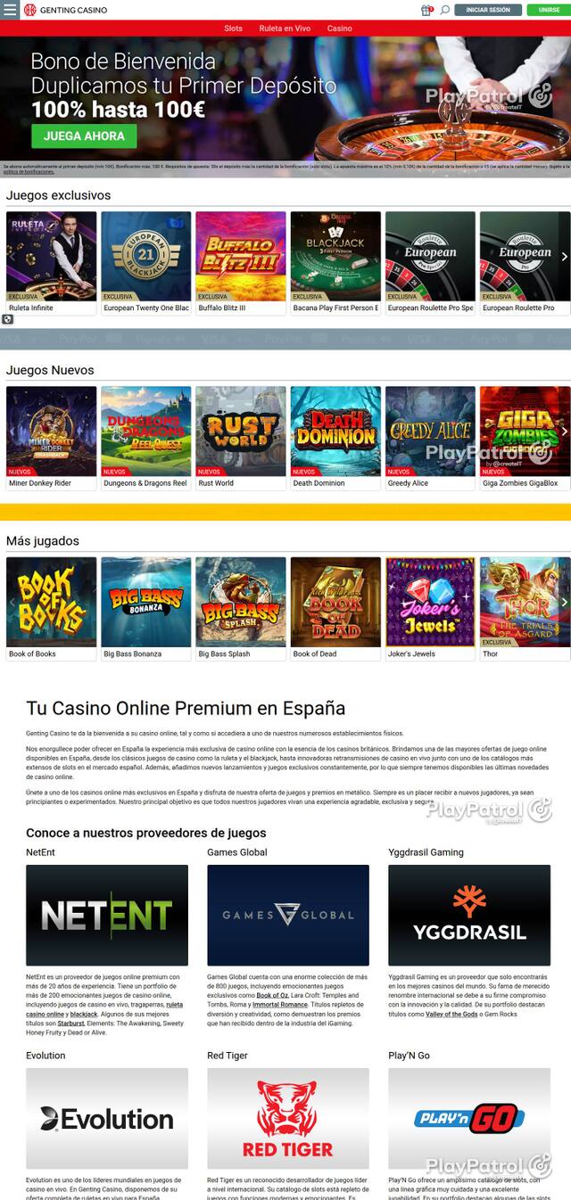 Capture of Genting Casino recorded during the scan