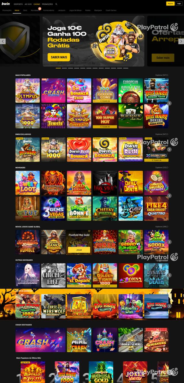 Capture of the front page of bwin.pt (bwin.pt) on 30 October 2026