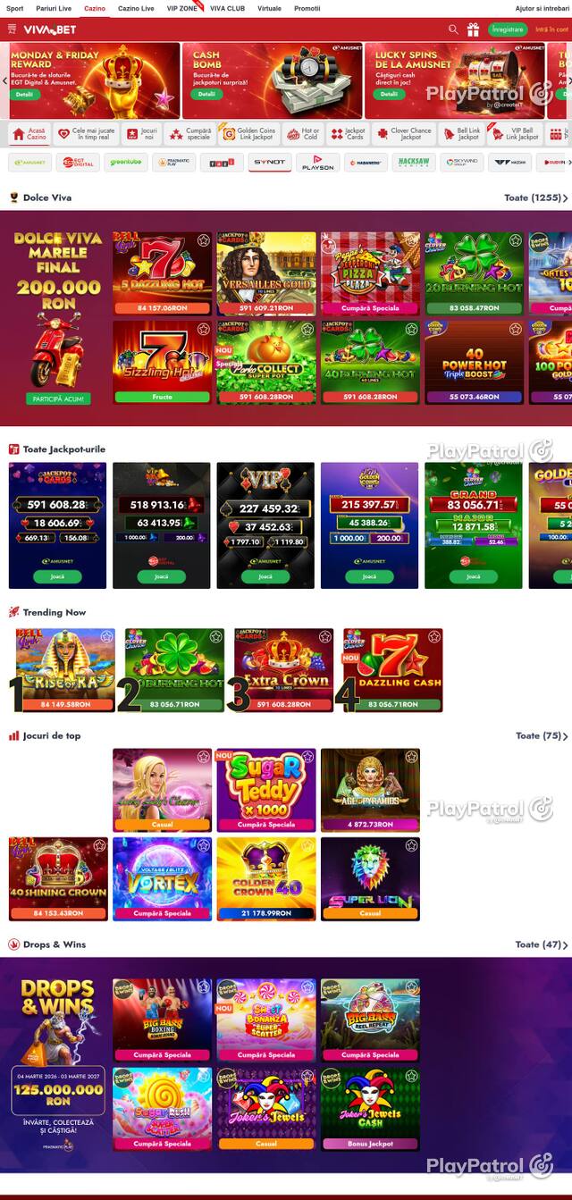 Homepage capture of VivaBet recorded during the scan