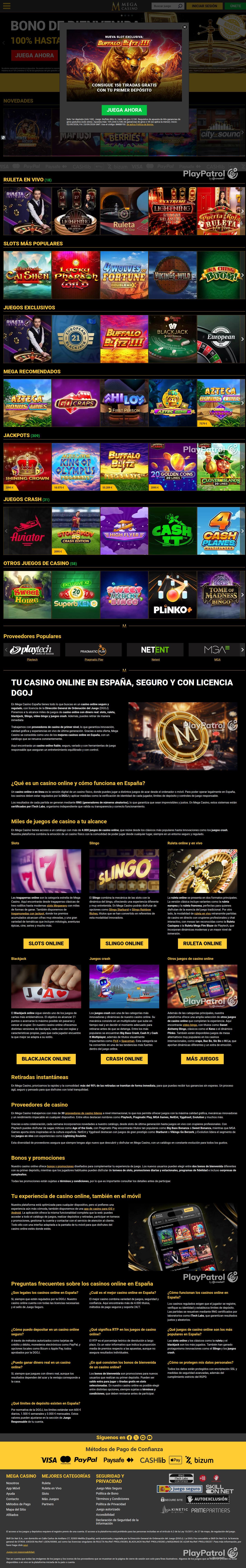 Full capture of Mega Casinos recorded during the scan