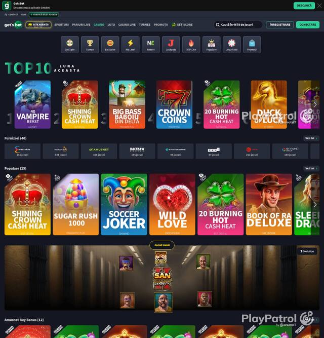 Capture of Get's Bet recorded during the scan