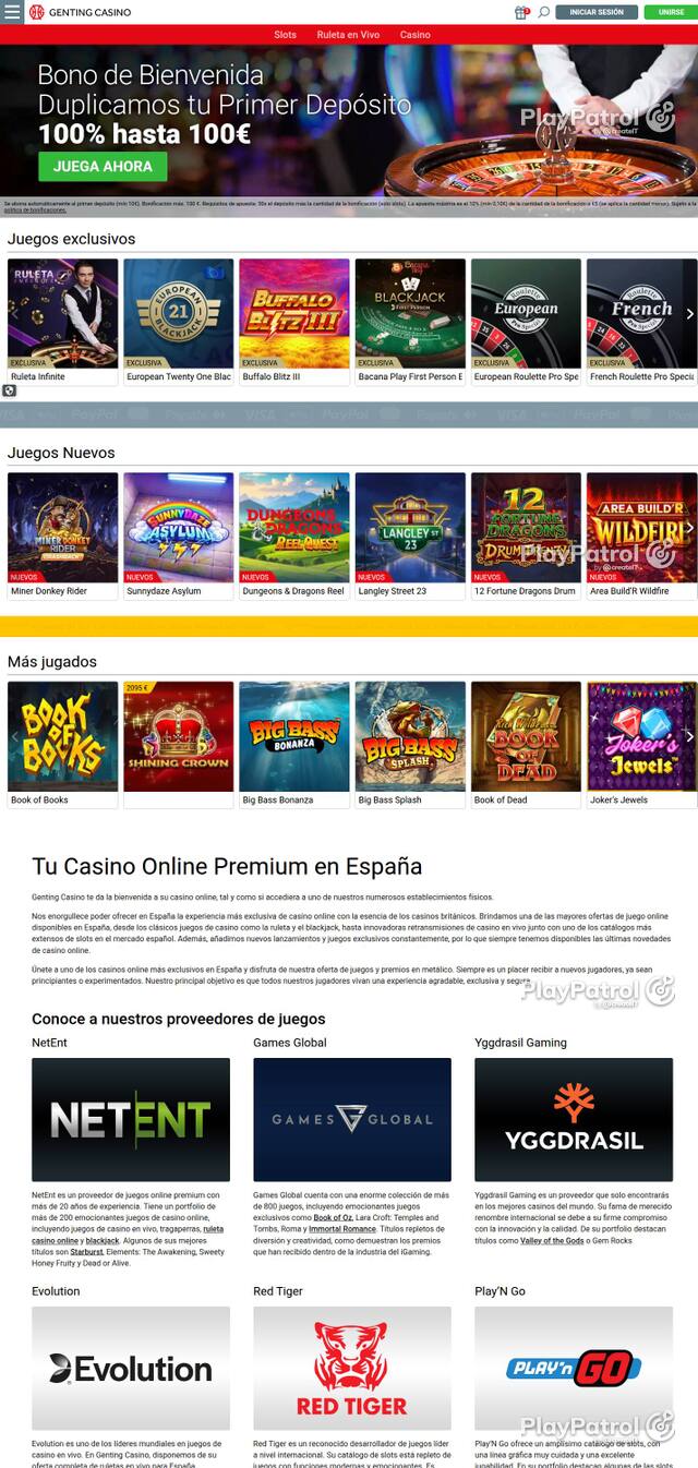 Capture of Genting Casino recorded during the scan