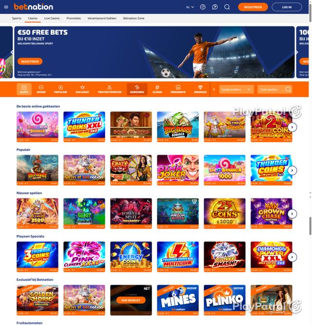 Capture of the front page of BetNation (betnation.nl) on 7 October 2026