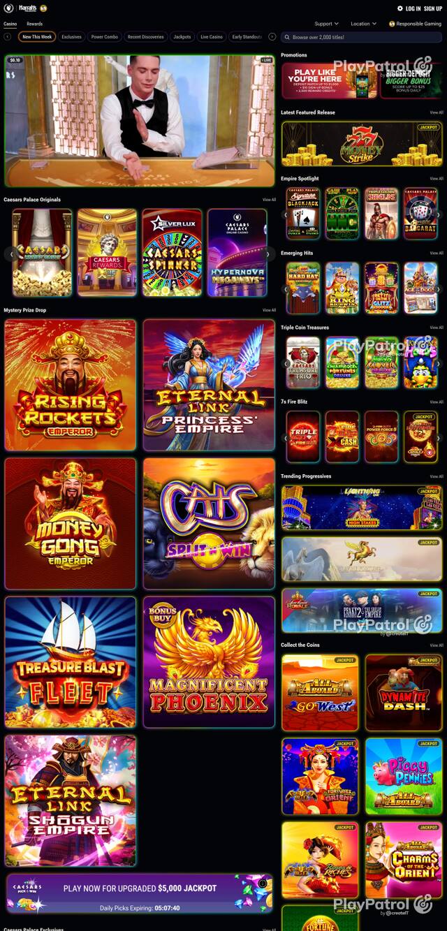 Front page of caesarspalaceonline.com as captured on 30 October 2026