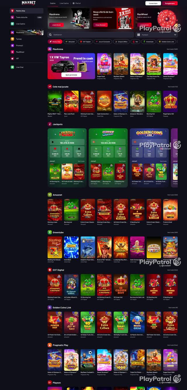 Homepage capture of Maxbet recorded during the scan
