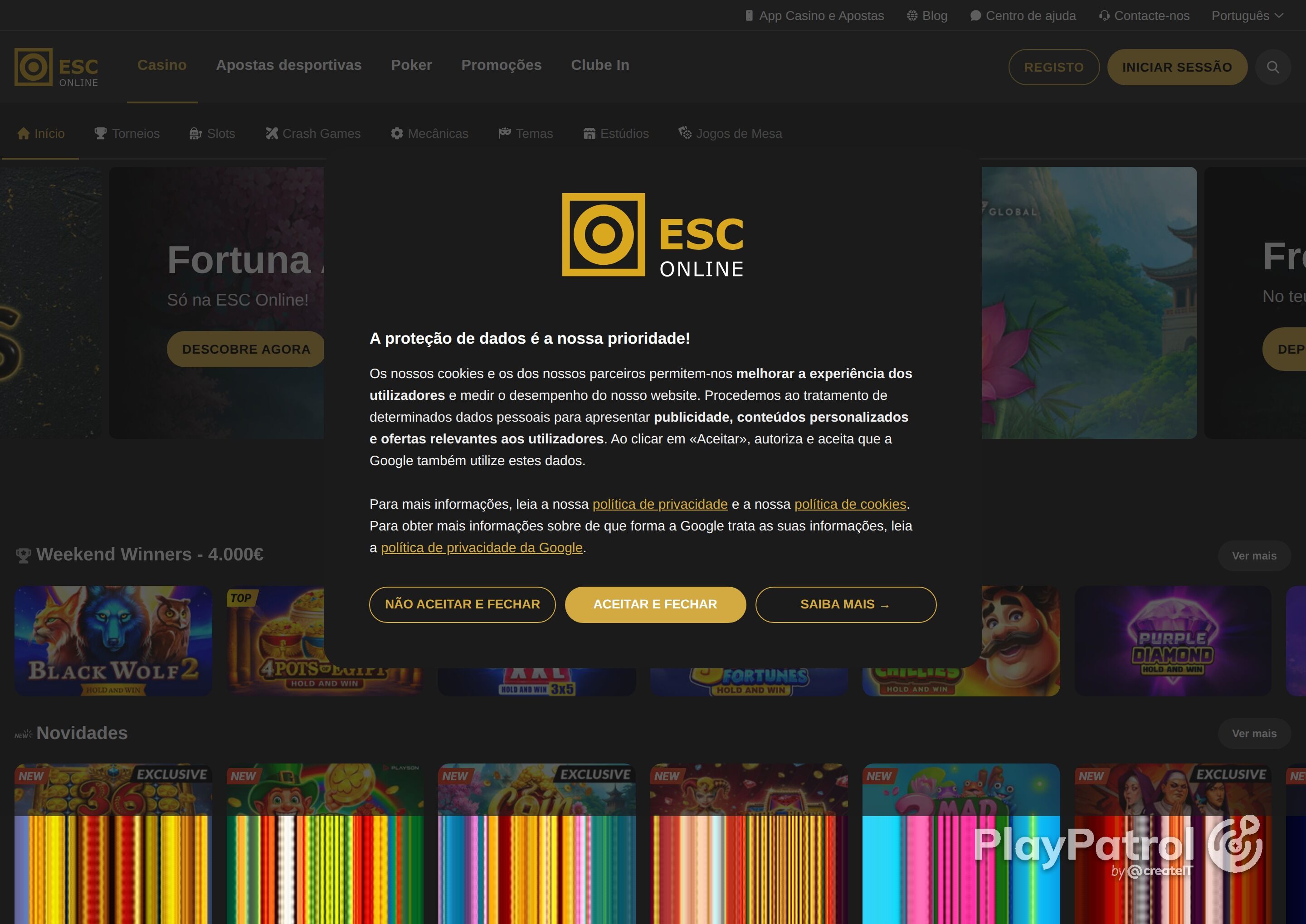 Full capture of estorilsolcasinos.pt recorded during the scan