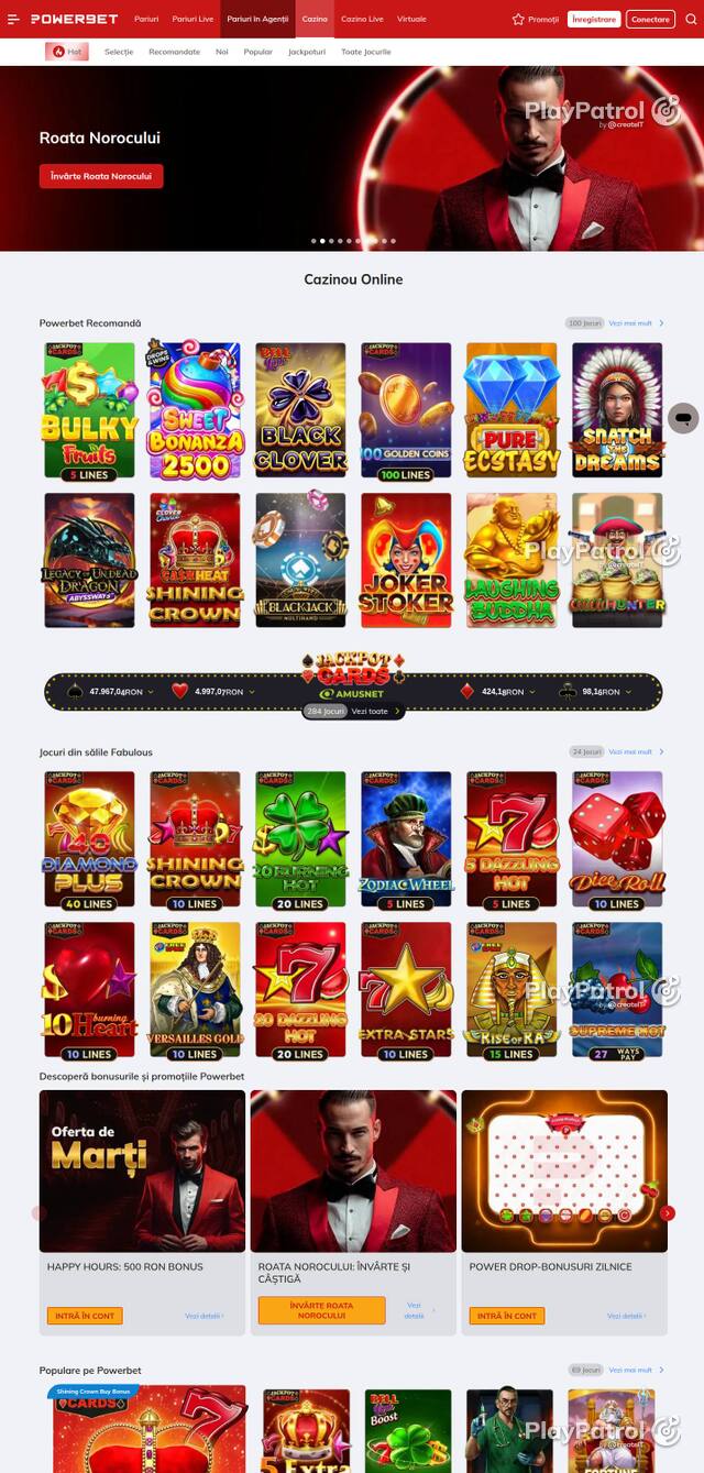 Homepage capture of PowerBet recorded during the scan