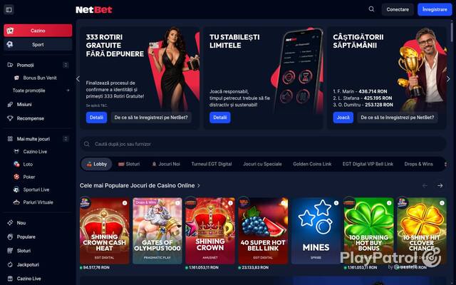 Homepage capture of NetBet recorded during the scan