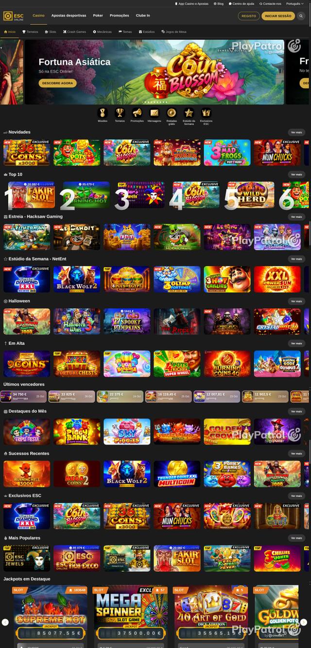 Front page of estorilsolcasinos.pt as captured on 26 October 2026