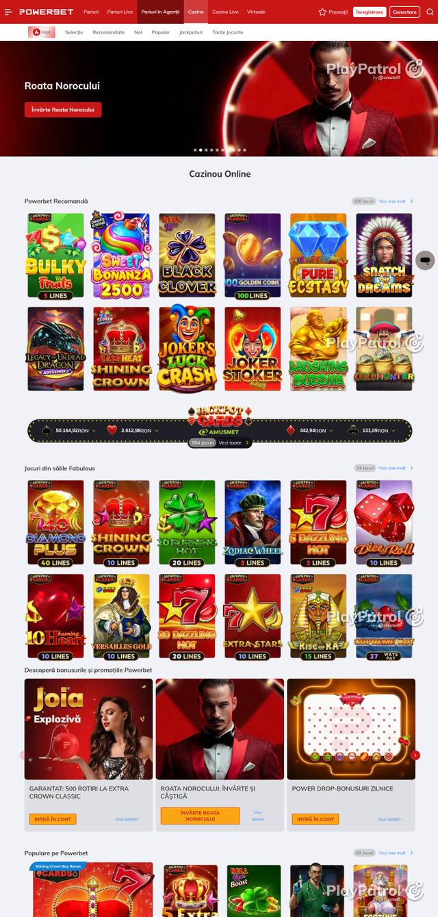 Capture of PowerBet recorded during the scan