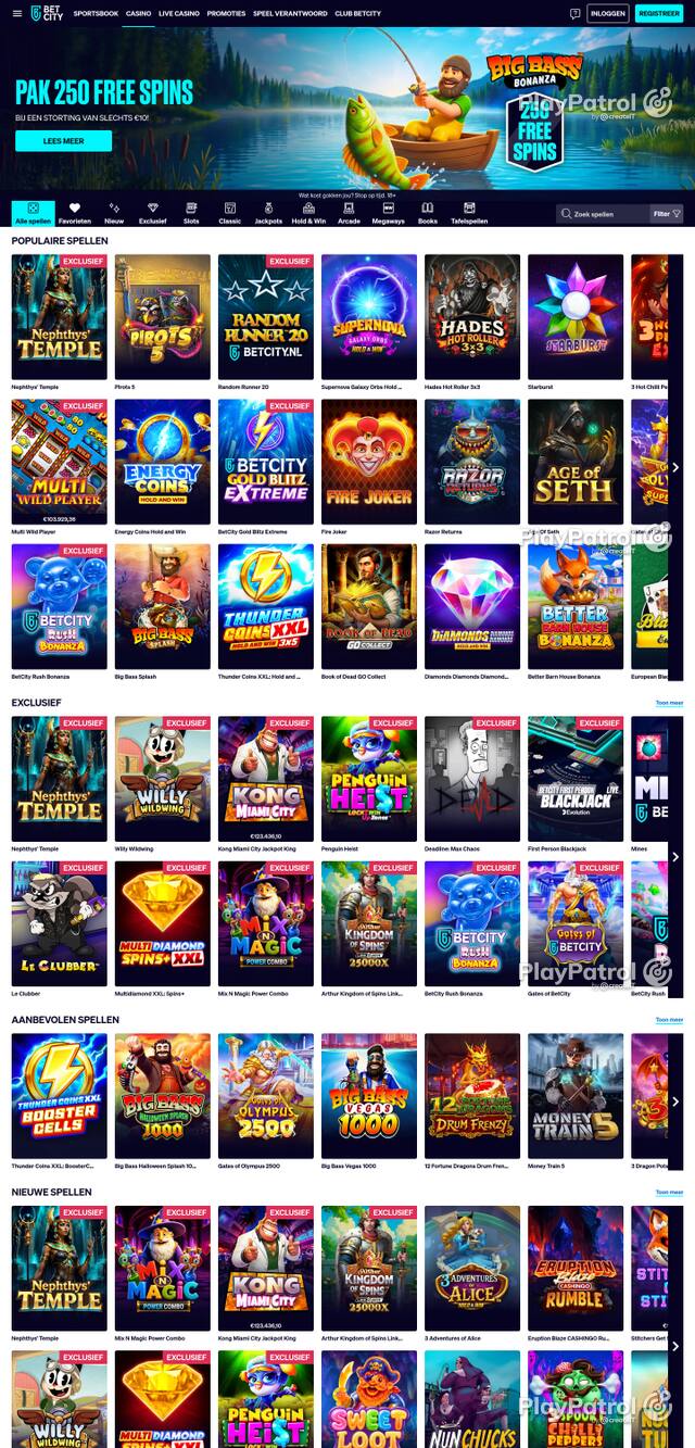 Capture of the front page of BetCity (betcity.nl) on 30 October 2026