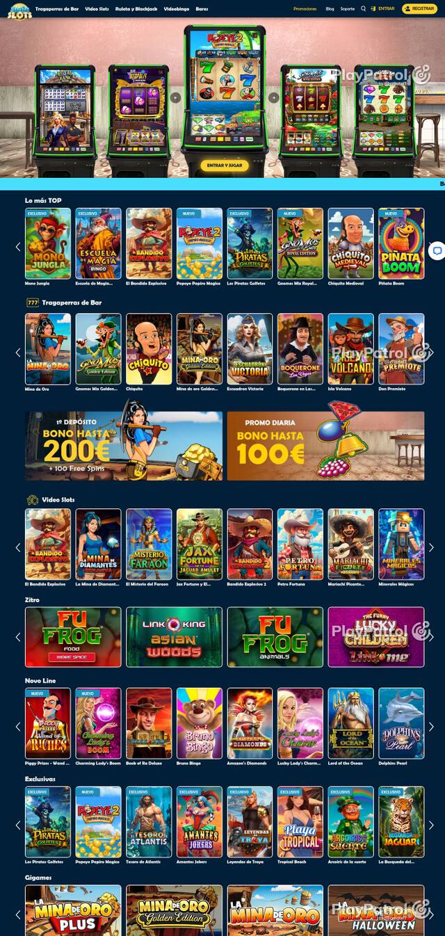 Capture of the front page of TodoSlots (todoslots.es) on 2 October 2026