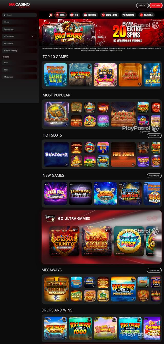 Capture of 666 Casino recorded during the scan