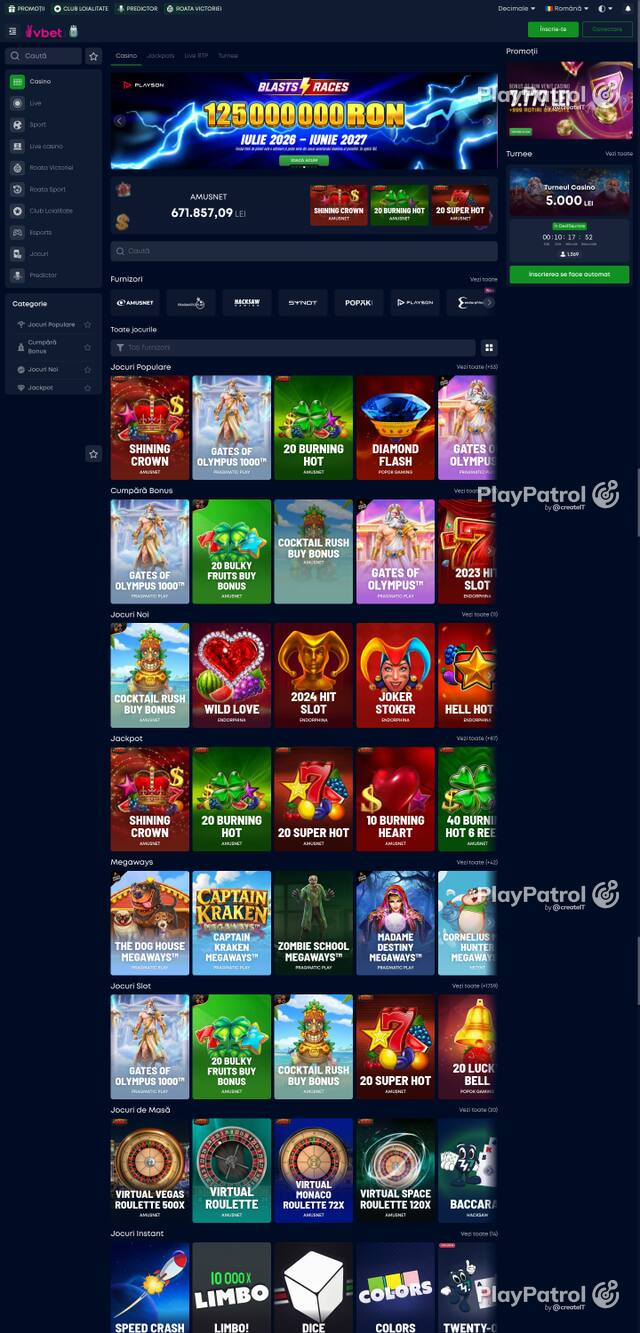 Capture of the front page of VictoryBet (victorybet.ro) on 14 October 2026