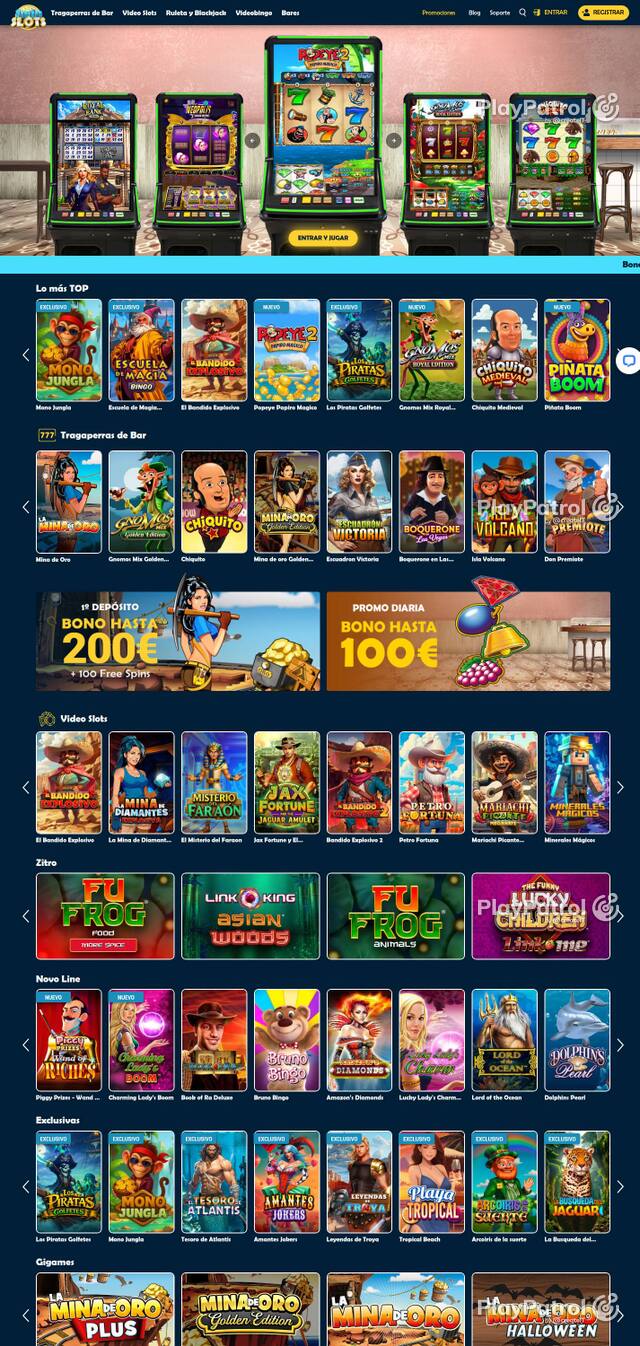 Capture of the front page of TodoSlots (todoslots.es) on 4 October 2026