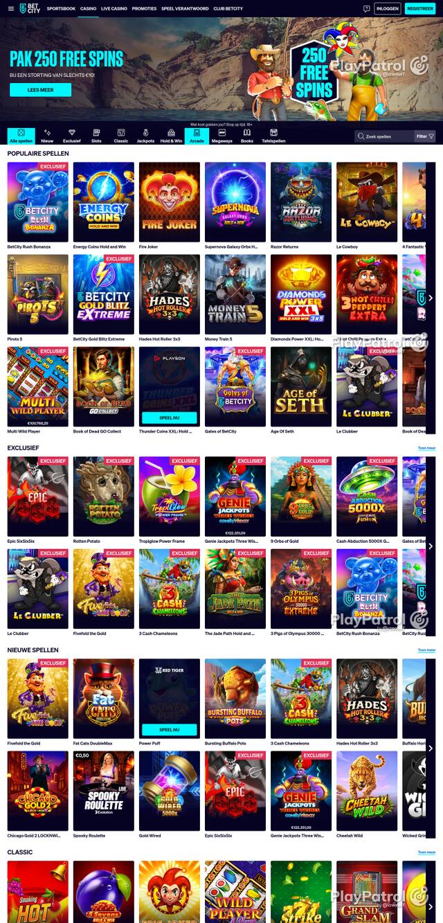 Capture of the front page of BetCity (betcity.nl) on 14 October 2026