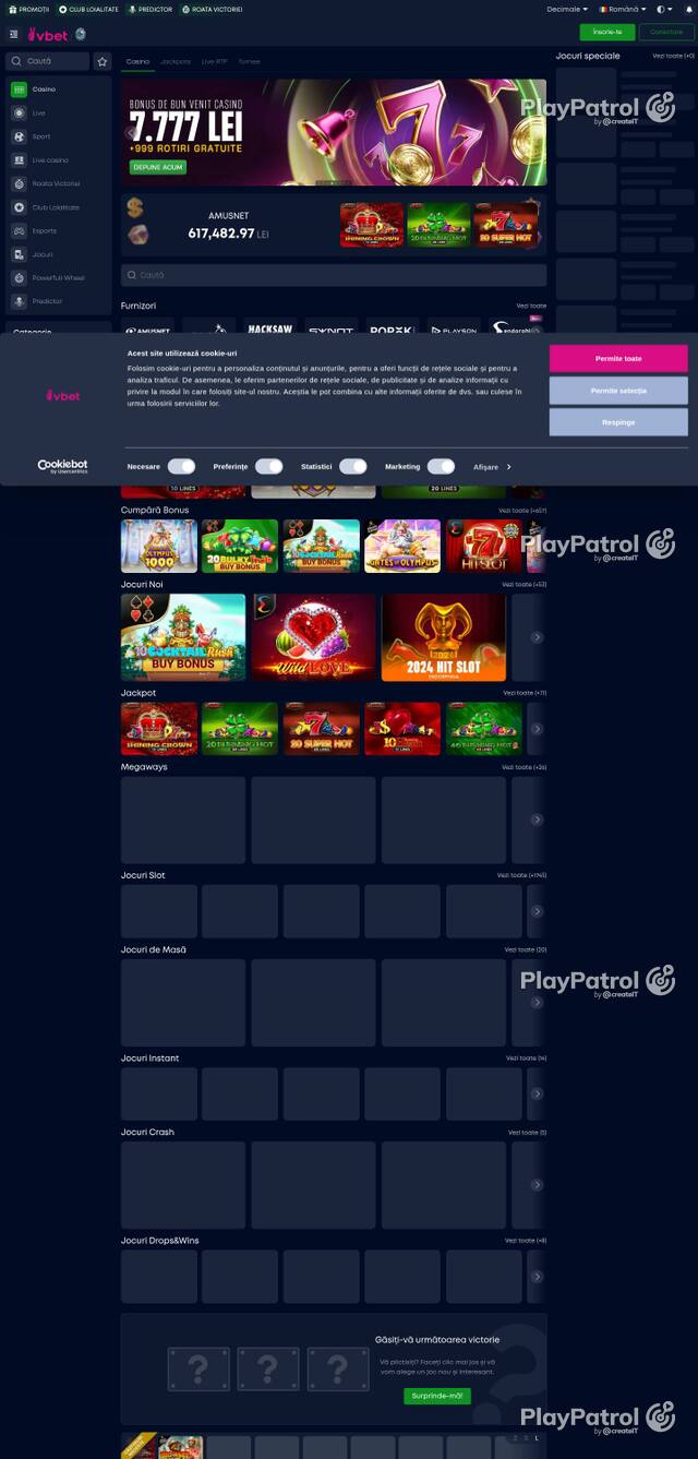Homepage capture of VictoryBet recorded during the scan