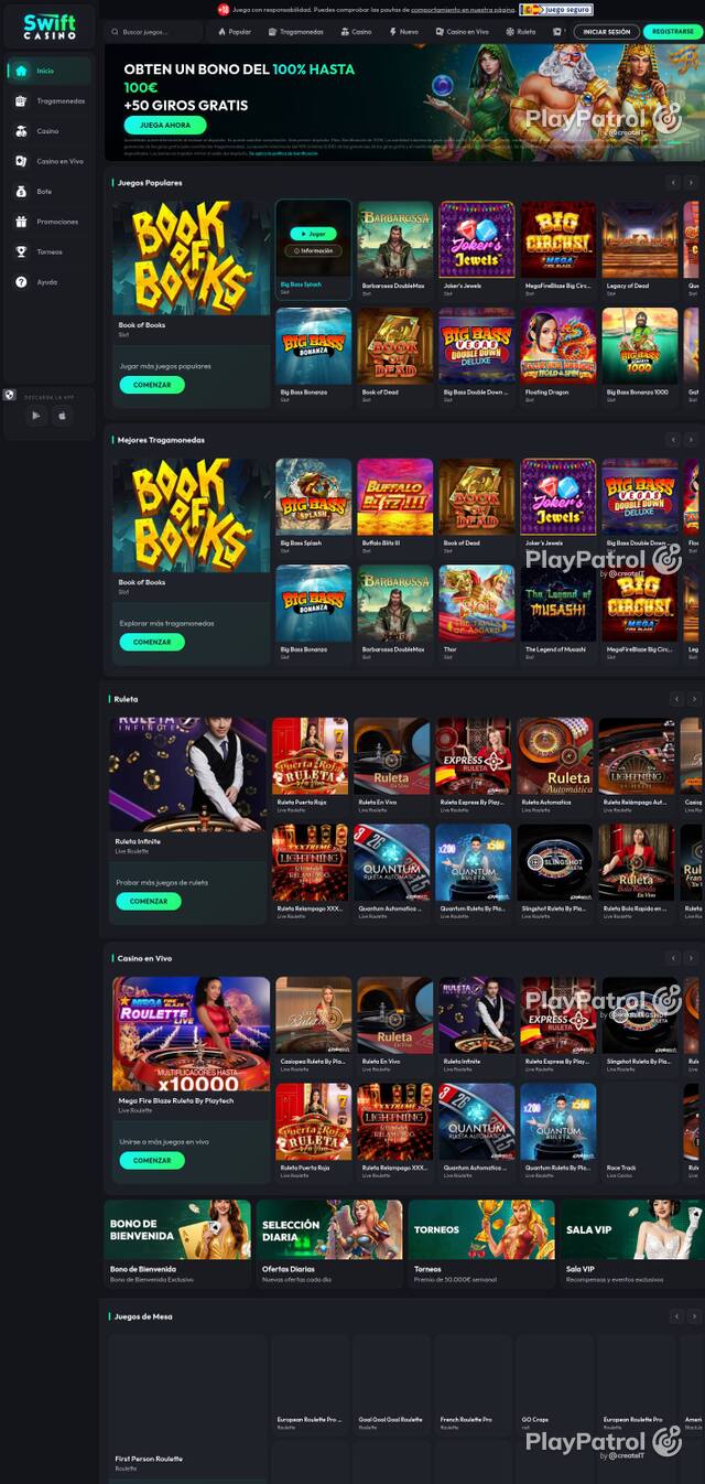 Capture of Swift Casino recorded during the scan