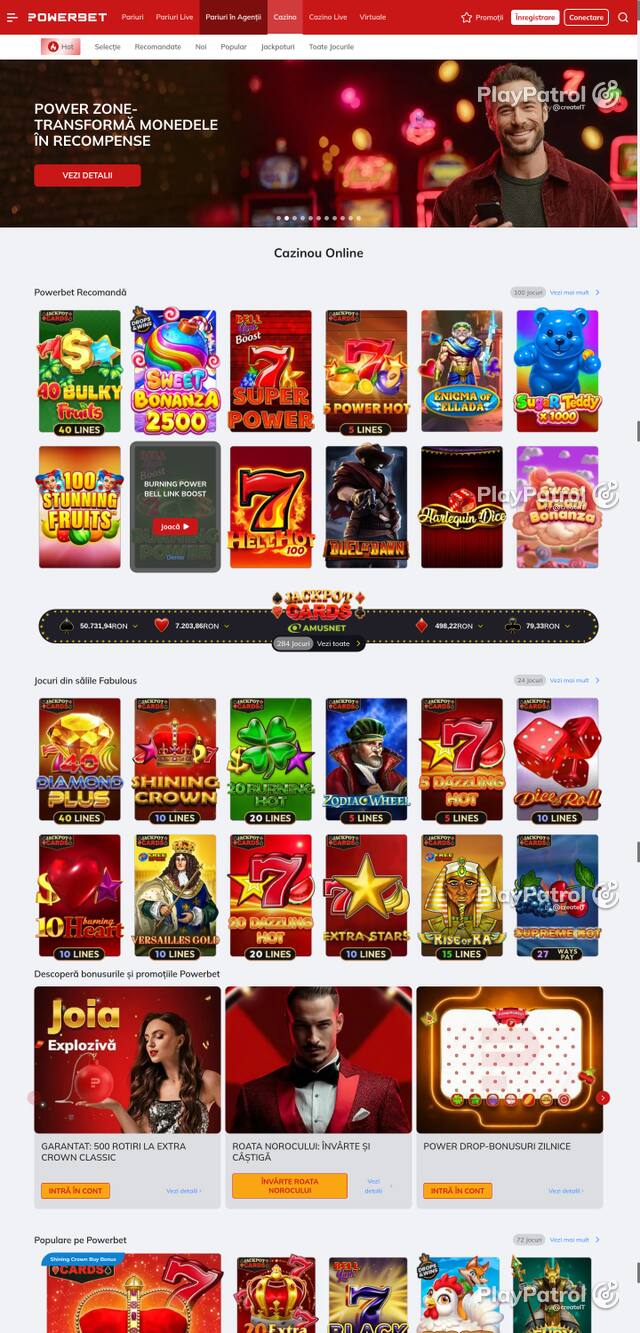 Front page of PowerBet as captured on 29 October 2026