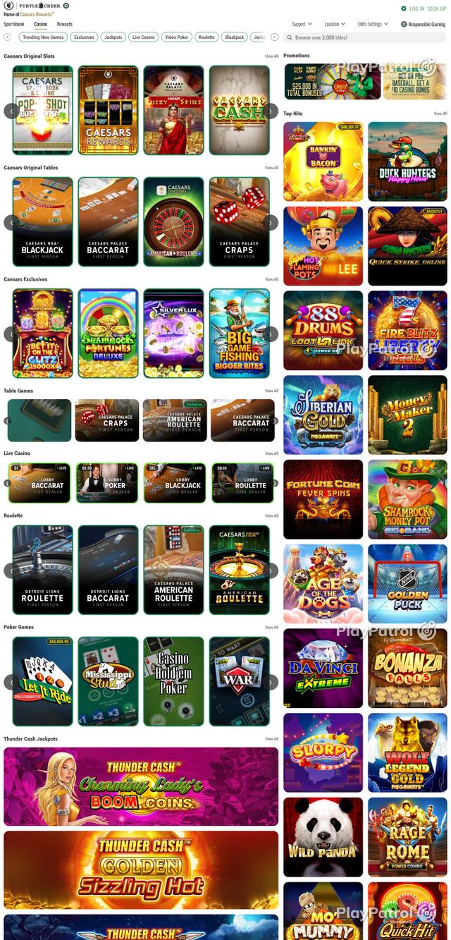 Capture of the front page of sportsbook.caesars.com (sportsbook.caesars.com) on 27 October 2026