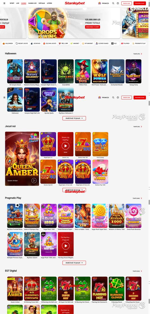 Capture of the front page of Stanleybet (stanleybet.ro) on 21 October 2026