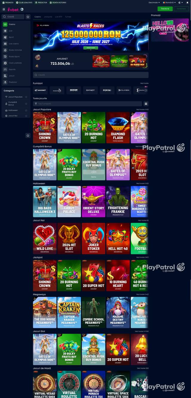Capture of the front page of VictoryBet (victorybet.ro) on 20 October 2026