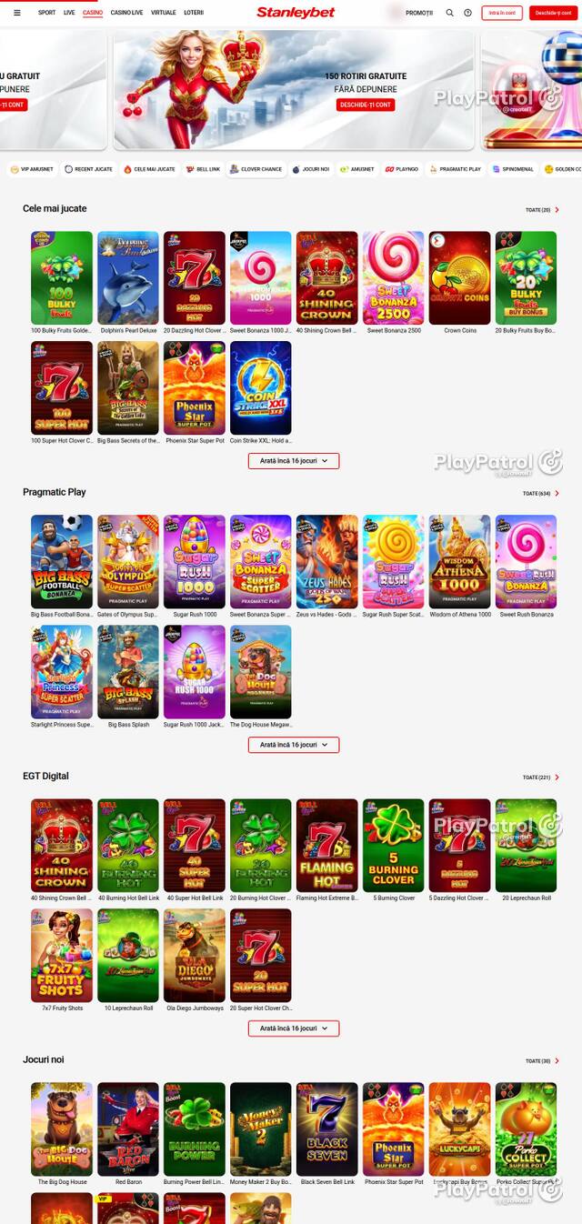 Homepage capture of Stanleybet recorded during the scan