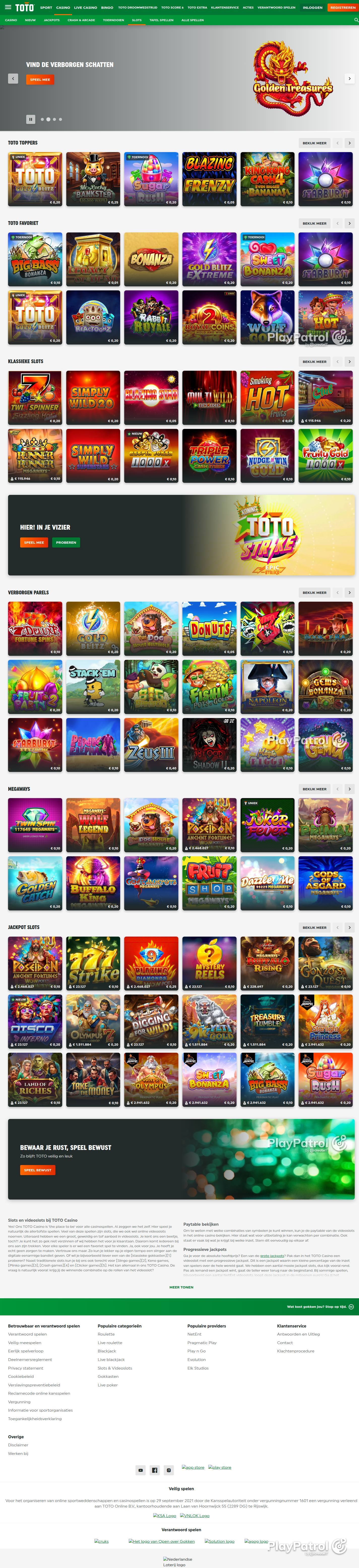 Full capture of TOTO Casino recorded during the scan