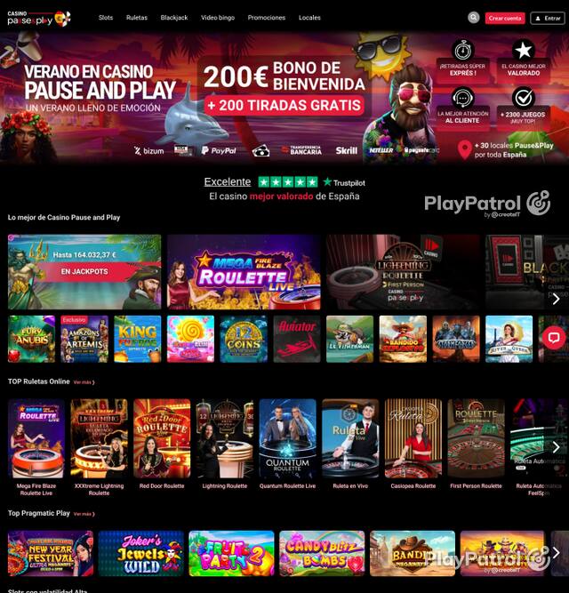 Capture of Casino Pause and Play recorded during the scan