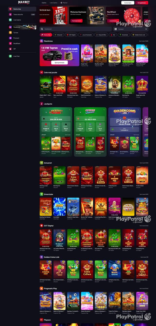 Homepage capture of Maxbet recorded during the scan