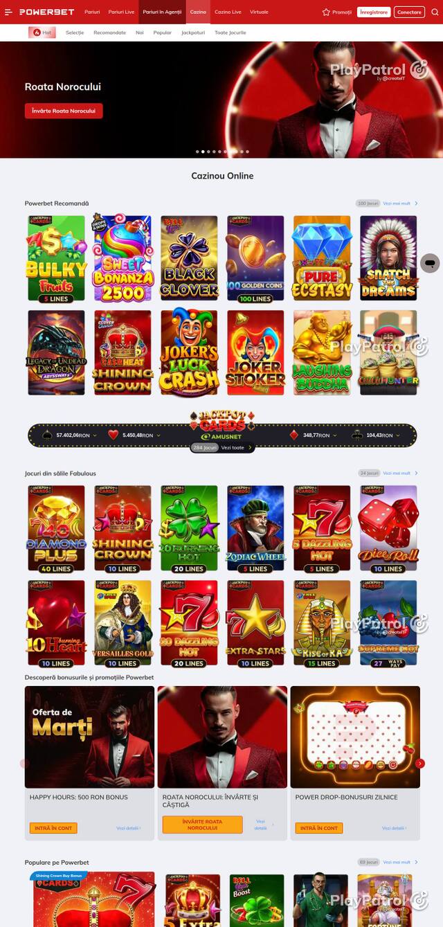 Homepage capture of PowerBet recorded during the scan