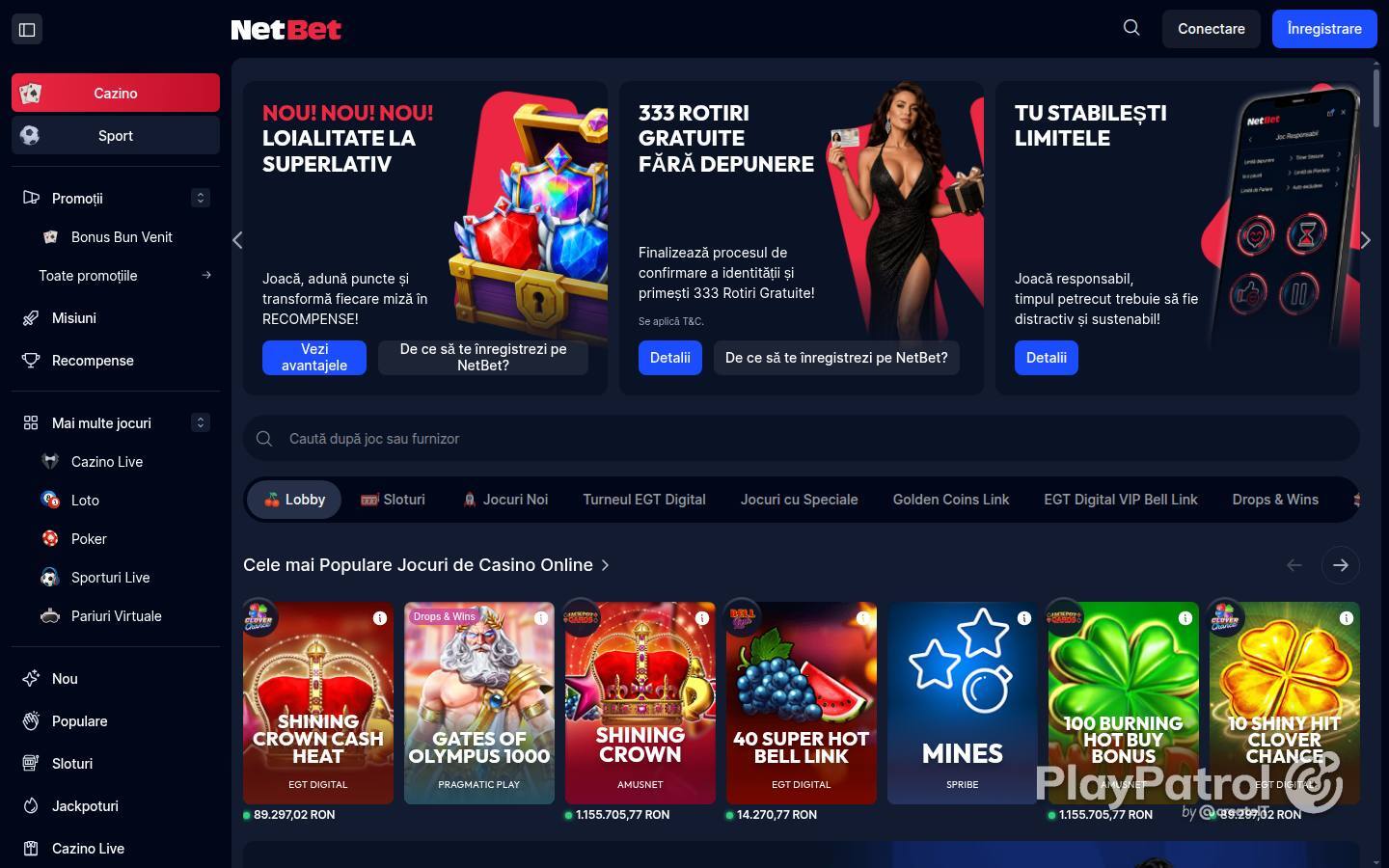 Full capture of NetBet recorded during the scan