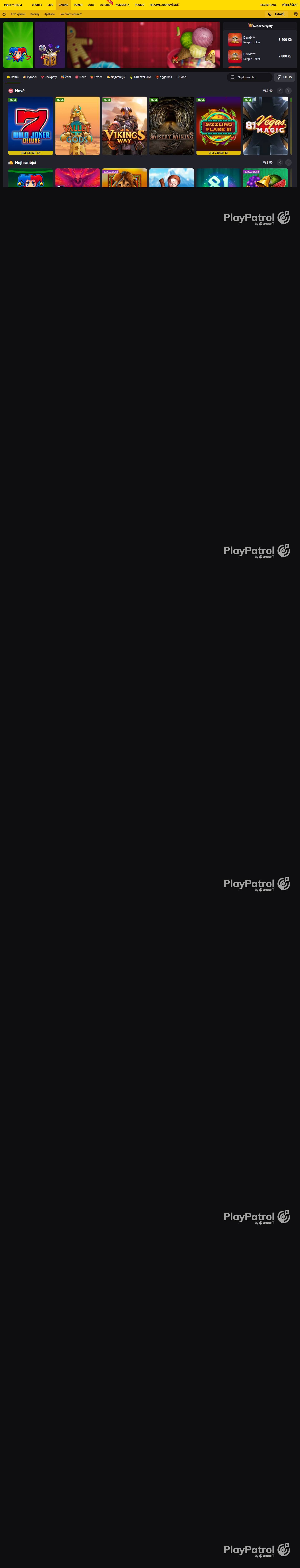 Full capture of Fortuna recorded during the scan